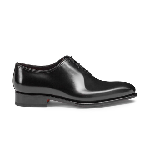 Santoni Zapato Oxford Con Cordones Para Hombre De Piel Negra Negro