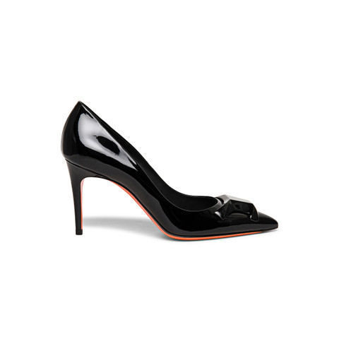 Women's Black Patent Leather High-heel Santoni Sibille Pump