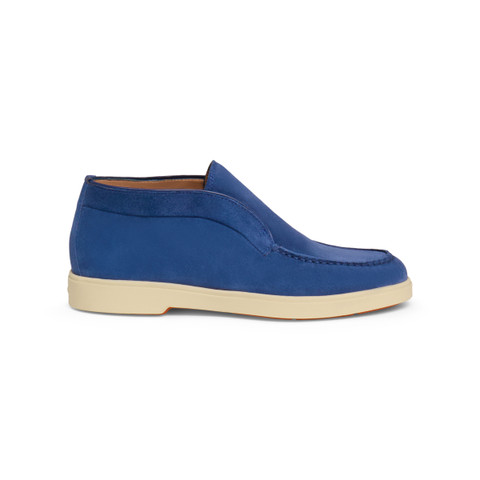 Santoni Women's Blue Suede Desert Boot, : Size 7