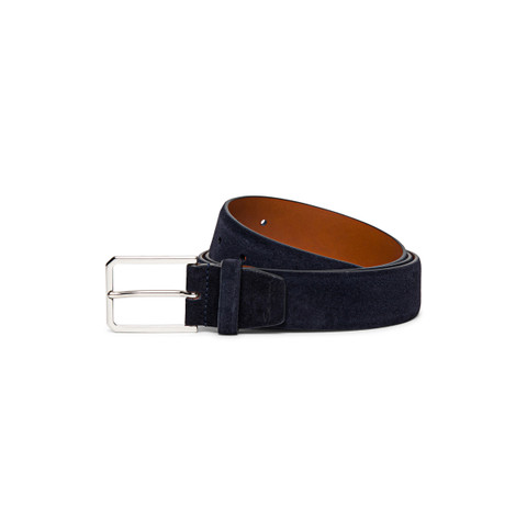 Santoni Blue Suede Adjustable Belt
