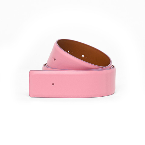 Santoni Pink Leather Belt Strap
