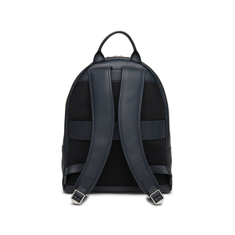 Blue tumbled leather backpack - Santoni - 4