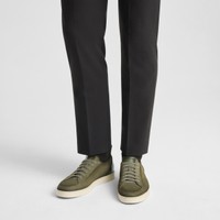 Men's green nubuck Santoni Off-duty sneaker - Santoni - 2