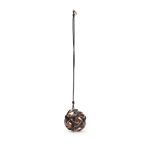 Dark brown leather sphere charm - Santoni - 2
