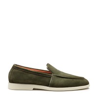 Men's green suede loafer - Santoni - 1