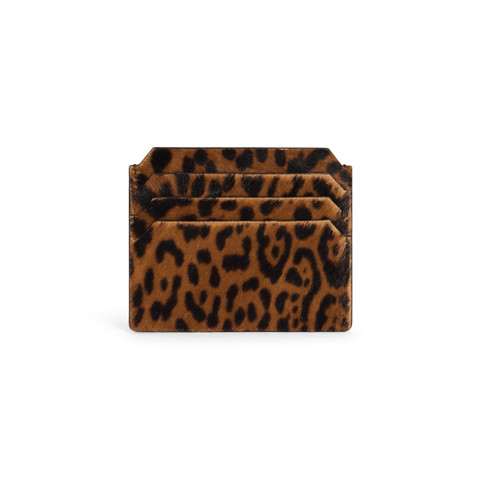 Animal-print cavallino credit card holder - Santoni - 2