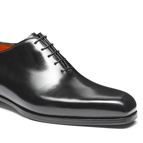 Schwarze Oxfords f&uuml;r Herren aus Leder - Santoni - 6