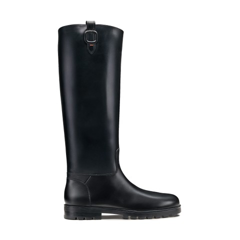 Women's black leather boot - Santoni - 1