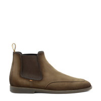 Men&rsquo;s brown suede Chelsea boot - Santoni - 1