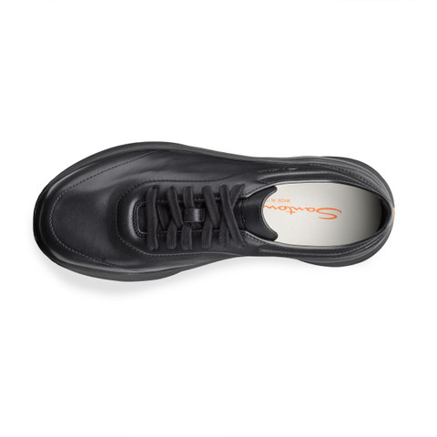 Men's black leather Easy Bounce sneaker - Santoni - 4