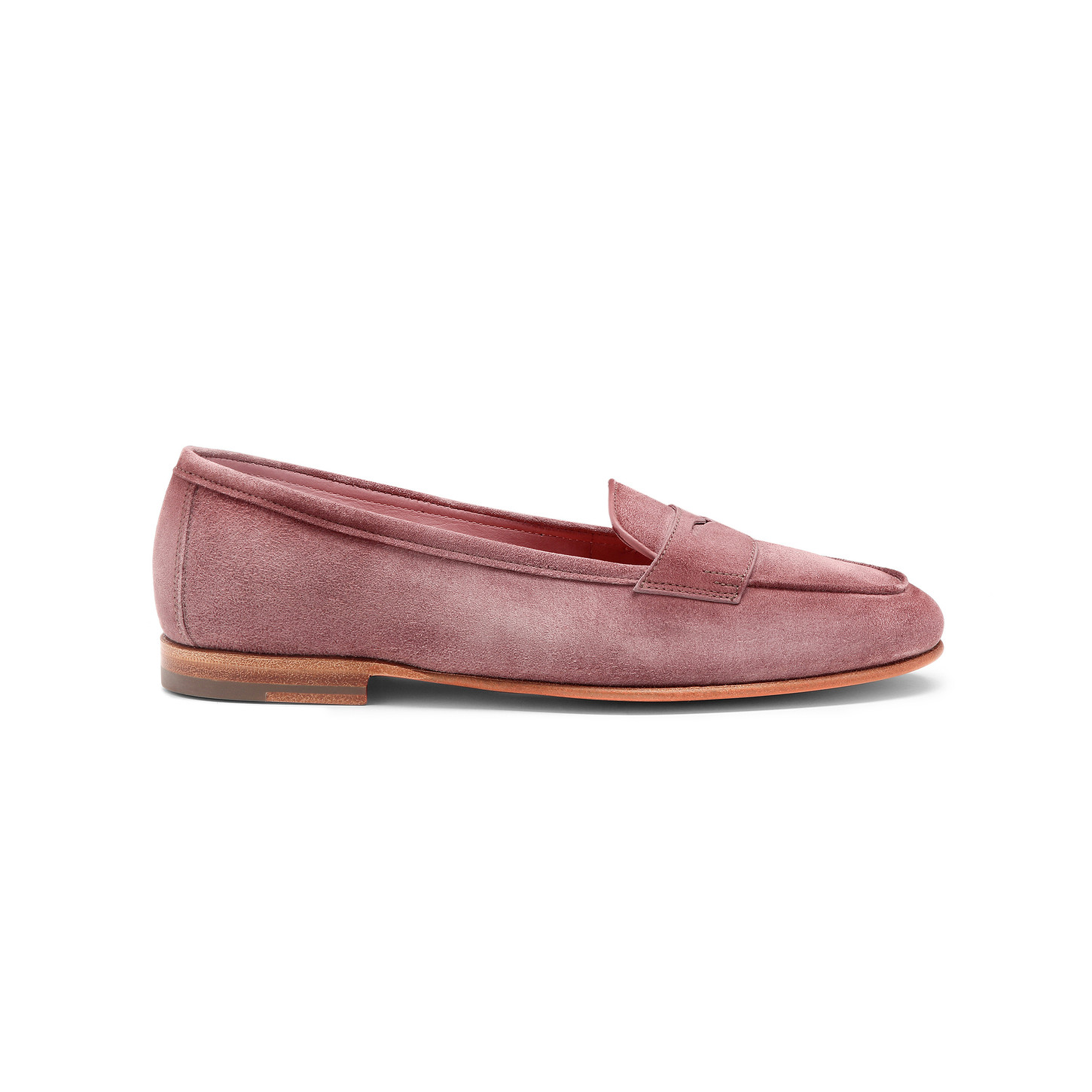 Santoni Mocassino Carla da donna in suede rosa