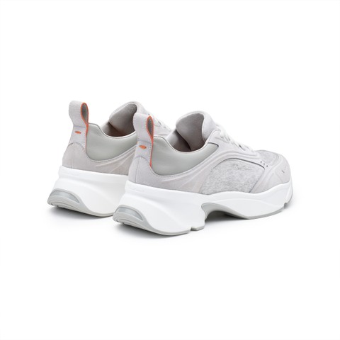 Women's grey suede sneaker - Santoni - 3