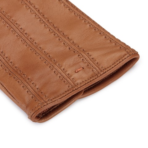 Brown leather gloves - Santoni - 2