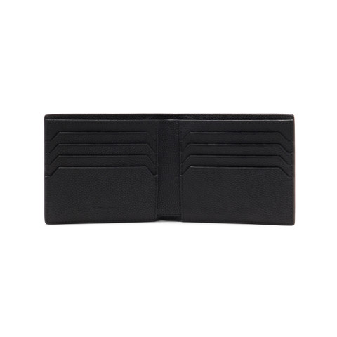 Black tumbled leather wallet - Santoni - 4