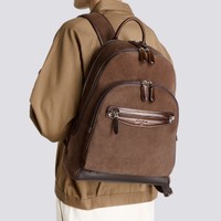 Brown suede and leather backpack - Santoni - 2