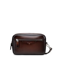 Dark brown leather beauty case - Santoni - 1