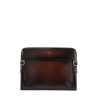 Dark brown leather pouch - Santoni - 1