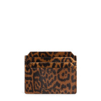 Animal-print cavallino credit card holder - Santoni - 1
