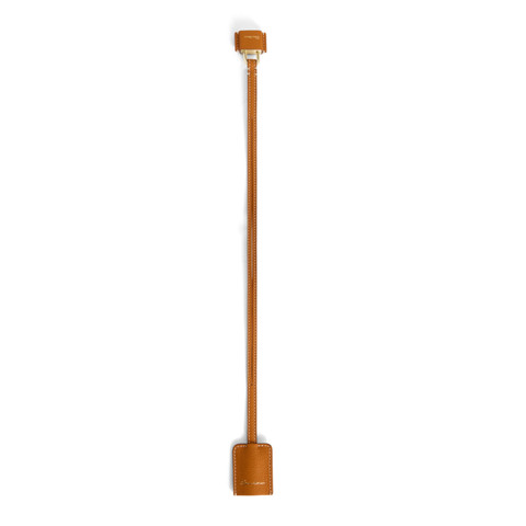 Light brown tumbled leather lock charm - Santoni - 1