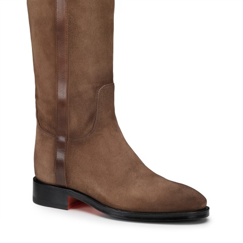 Women's beige suede boot - Santoni - 5