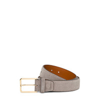 Men’s beige suede adjustable belt - Santoni - 1