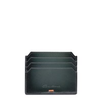 Green leather credit card holder - Santoni - 1