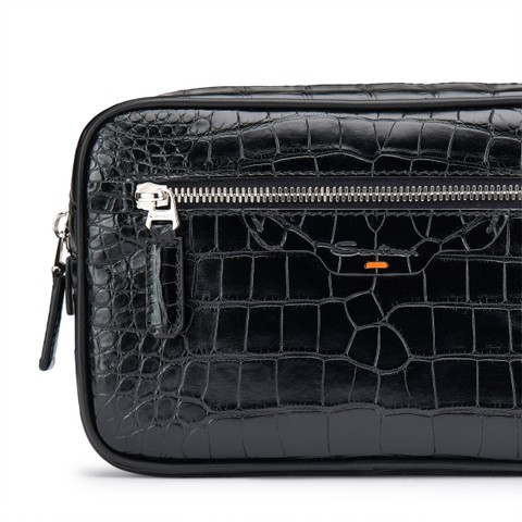 Black leather beauty case - Santoni - 5