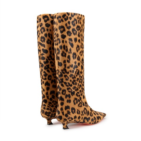 Women's cavallino leather low-heel boot - Santoni - 3