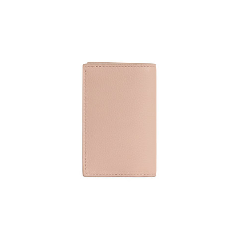 Porte-cartes en cuir foulonné rose - Santoni - 4