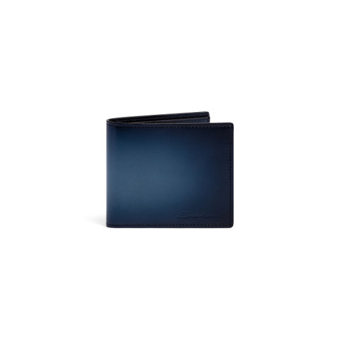 Blue leather wallet - Santoni - 1