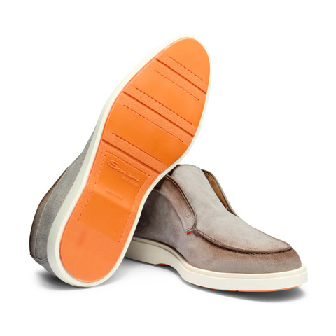 Men&rsquo;s taupe suede desert boot - Santoni - 4