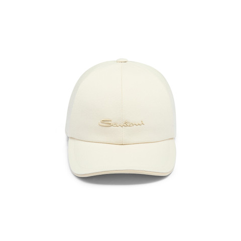 Women's beige cotton baseball cap - Santoni - 1