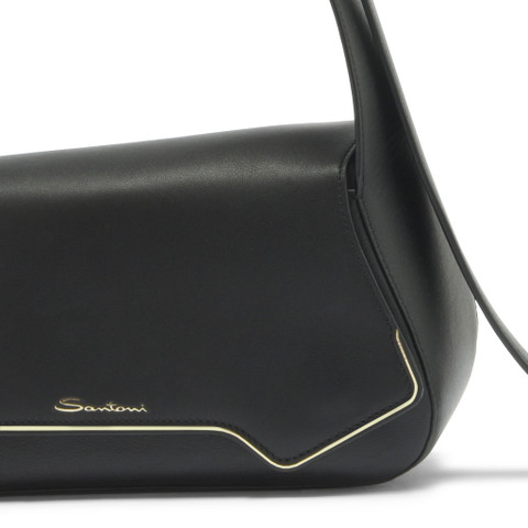 Black leather ThePluto bag - Santoni - 6