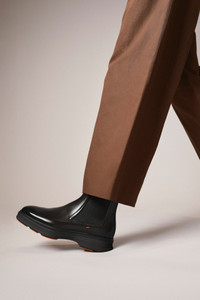 Men's black leather Easy Nova boot - Santoni - editorial