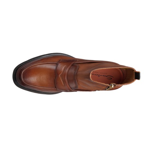 Men's brown leather Carlo Ice ankle boot - Santoni - 5