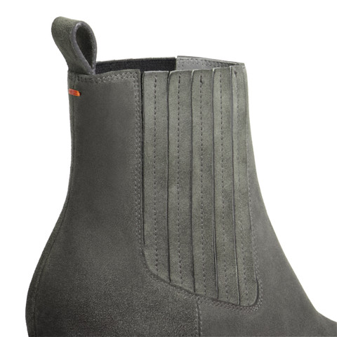Women's grey suede texan ankle boot - Santoni - 5