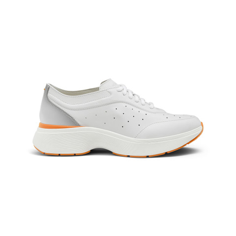 Women's white leather Easy Bounce sneaker - Santoni - 1