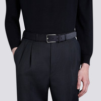 Cintur&oacute;n ajustable para hombre de ante azul - Santoni - 2