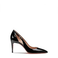 Women's black patent leather high-heel pump - Santoni - 1