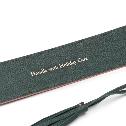 Green tumbled leather bookmark - Santoni - 5