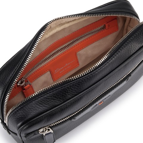 Black leather beauty case - Santoni - 3