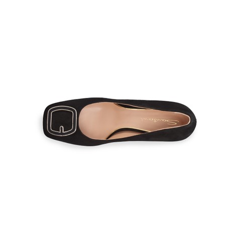 Women's black suede high-heel pump - Santoni - 4