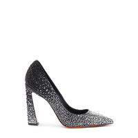 Women's black suede and strass high-heel Santoni Sibille pump - Santoni - 1