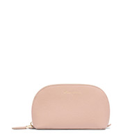 Pink tumbled leather pouch - Santoni - 1