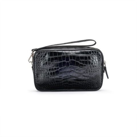 Black leather beauty case - Santoni - 4
