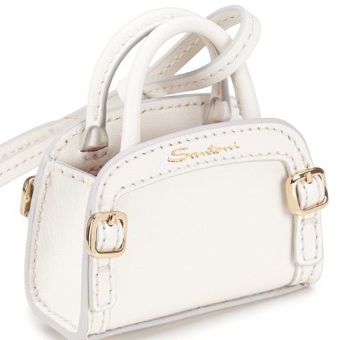 White leather bag charm - Santoni - 3