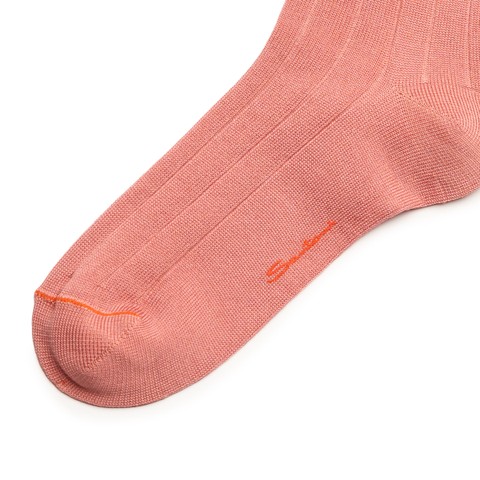 Calzini medi in Filo di Scozia rosa - Santoni - 2