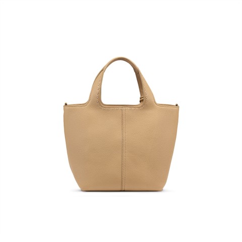 Beige tumbled leather handbag - Santoni - 4