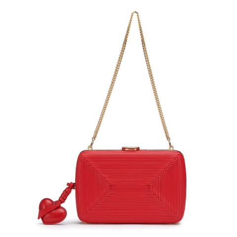 Red leather crossbody bag - Santoni - 3