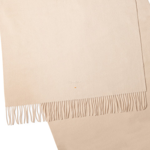 Ecru cashmere scarf - Santoni - 2